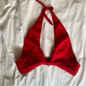 Palm. Red bikini halter top. M